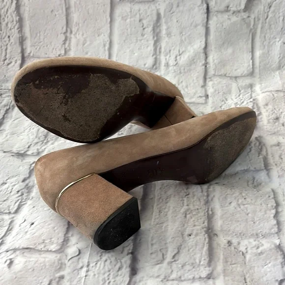 🔵Cole Haan Tan Suede Heels Elegant Design - Picture 12 of 16